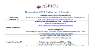 November Events Calendar