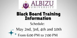 New Student Blackboard Training Schedule