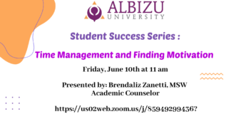 Student Success Series: Time Management and Finding Motivation