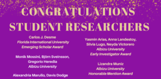 Congratulations Student Researchers!