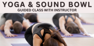 YOGA AND SOUND BOWL, SATURDAY, MARCH 18TH AT 10AM