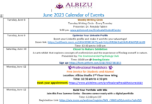 June 2023 Calendar Events