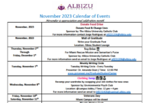 November Calendar of Events