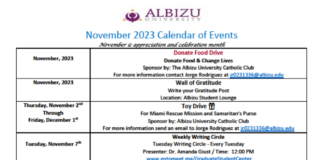 November Calendar of Events